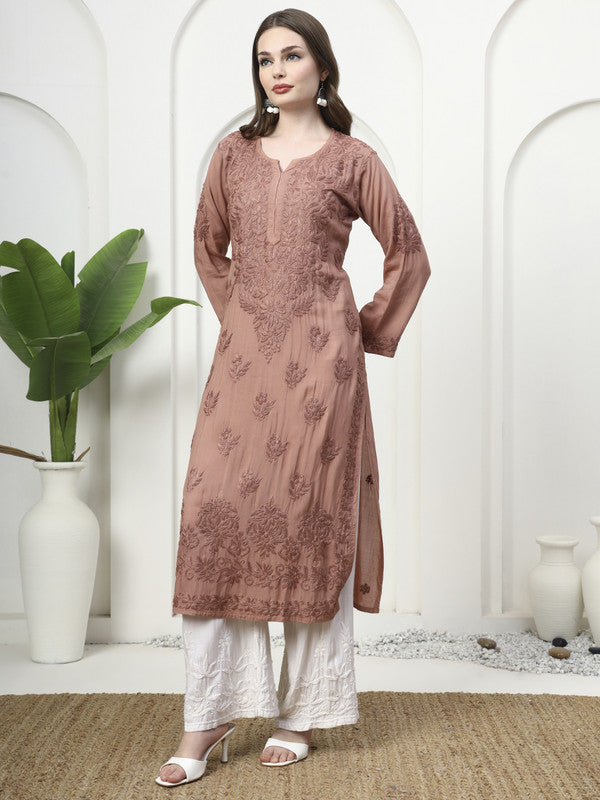 Comfortable Modal Cotton Embroidered Kurti