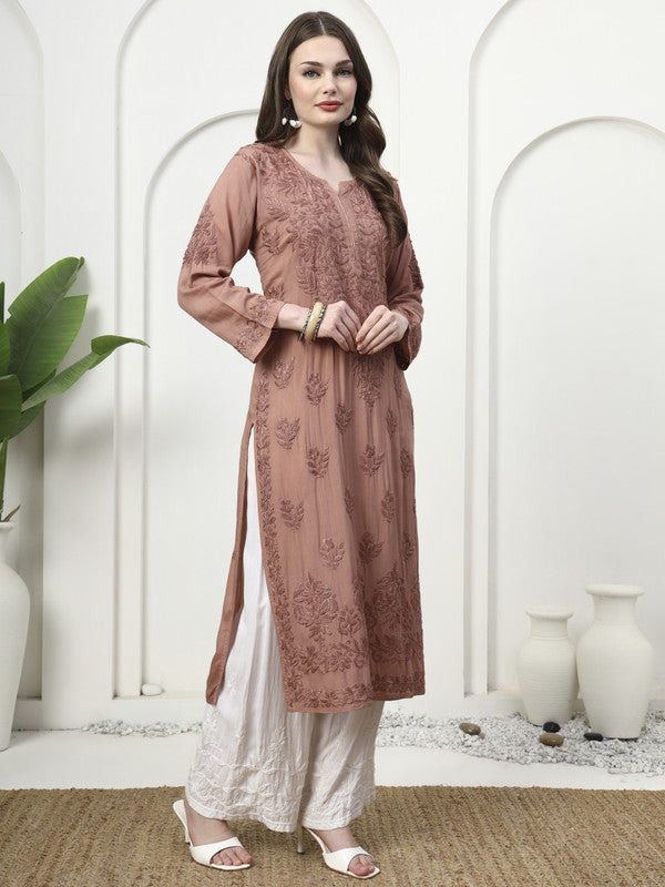 Comfortable Modal Cotton Embroidered Kurti