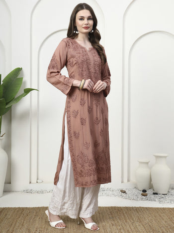 Comfortable Modal Cotton Embroidered Kurti
