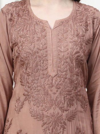 Comfortable Modal Cotton Embroidered Kurti