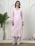 Elegant Pink Modal Embroidered Kurti