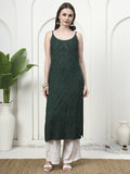 Stylish Noodle Strap Rayon Kurti